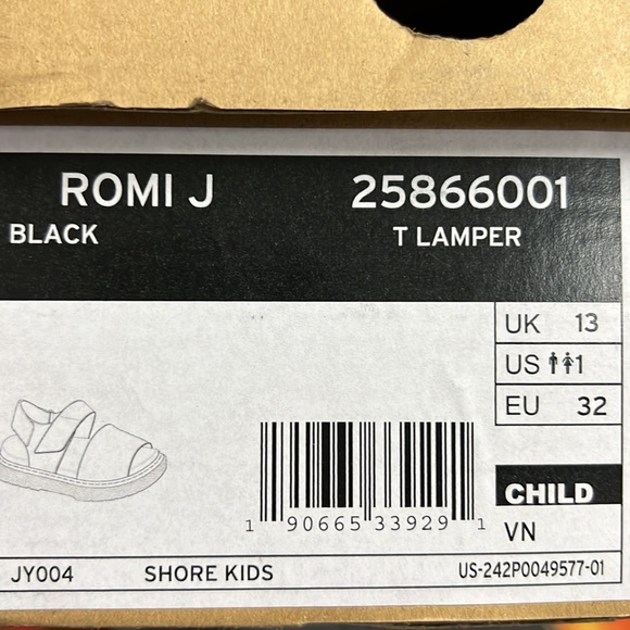 Dr. Martens Kids Black Leather Adjustable Sandals - Picture 8 of 9